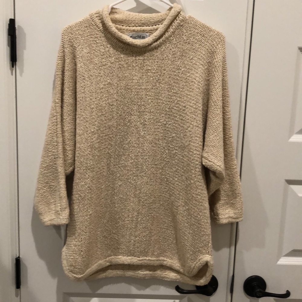 Hand Loomed Rathlin Tin Chonaill Roll Neck Sweater Small